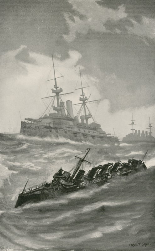 İngiliz Kanalında H. M. S. Mars, Korkunç ve Dragon Seyir by English School
