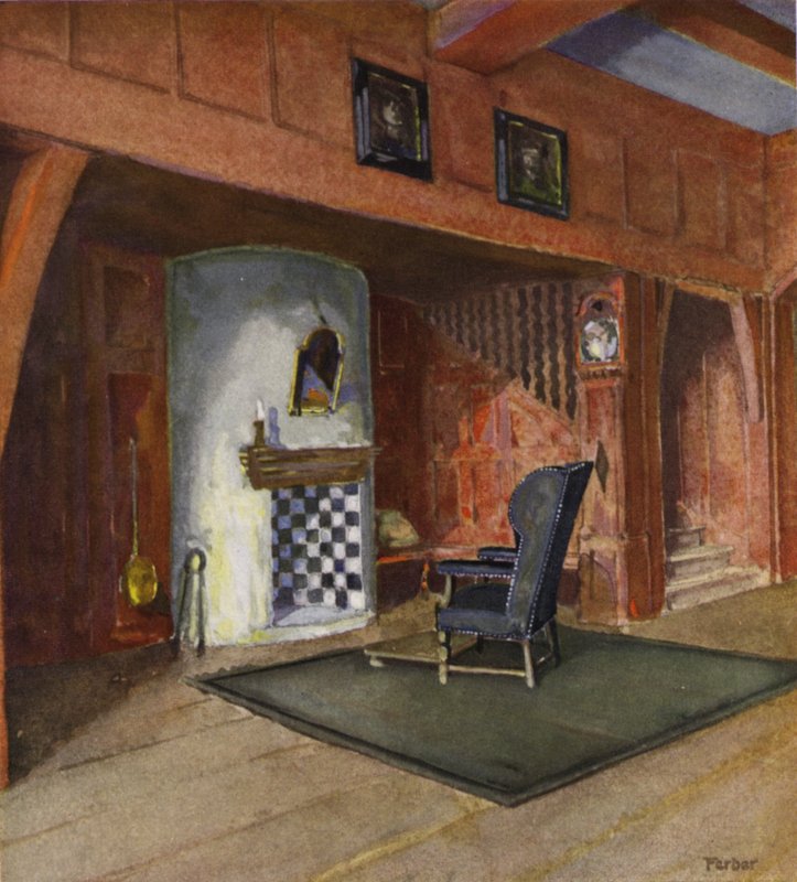 Bir Kır Evinde Salon (renkli taş) by English School