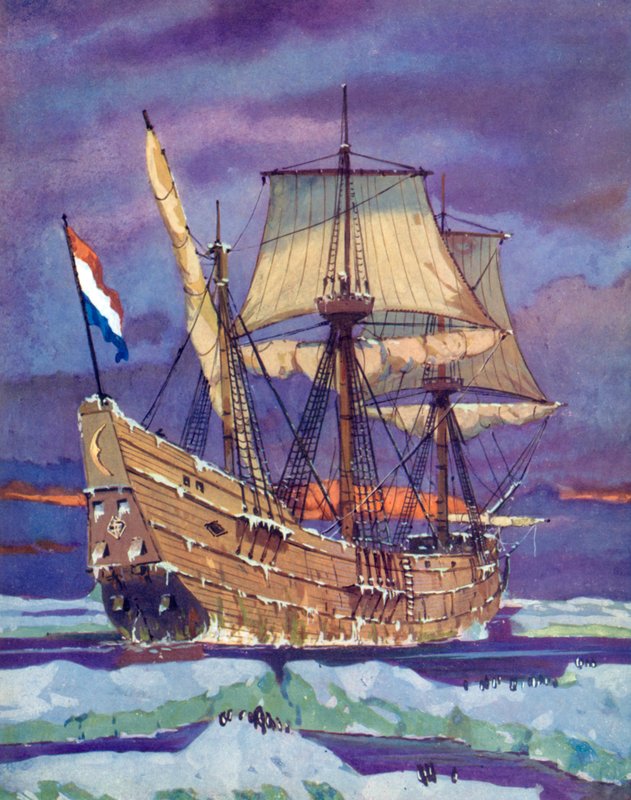 Yarı Maen veya Yarım Ay, Henry Hudson (renkli taş) by English School