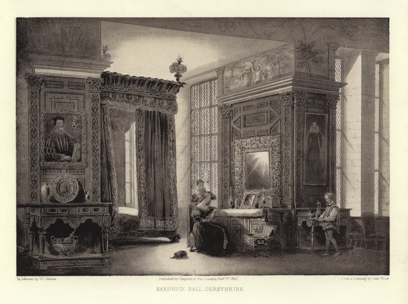Hardwick Salonu, Derbyshire by English School