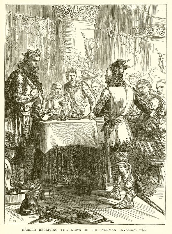 Harold, Norman İstilası Haberini alıyor, 1066 by English School