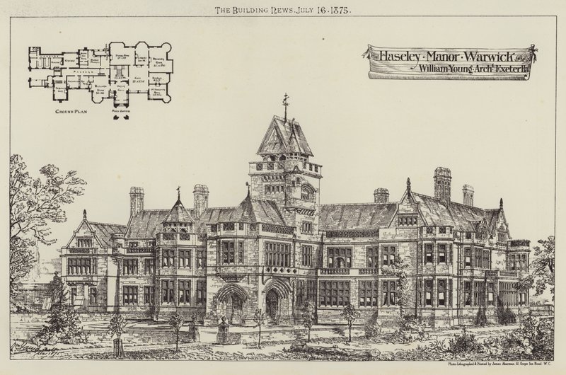 Haseley Malikanesi, Warwick (gravür) by English School