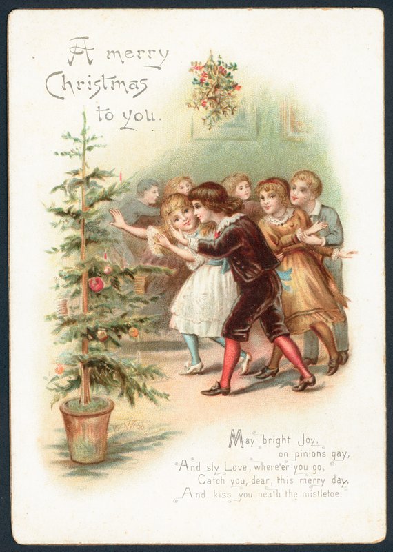 Ökse otunun altında eğlenmek, Noel Kartı by English School