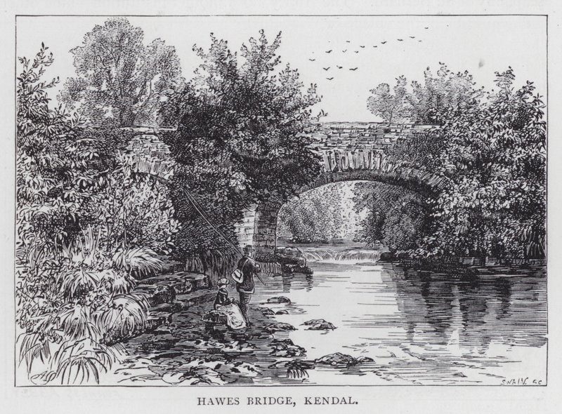 Hawes Köprüsü, Kendal (gravür) by English School