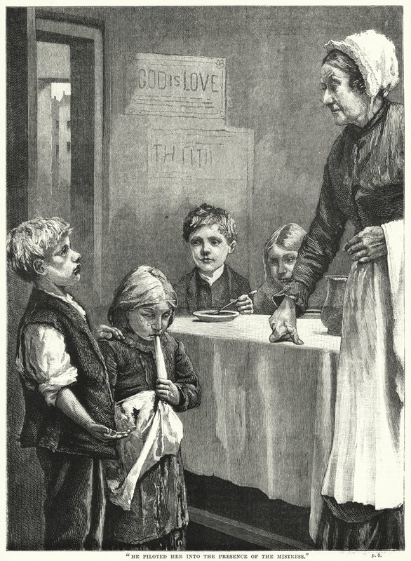 "Onu metresinin huzuruna çıkardı" (gravür) by English School