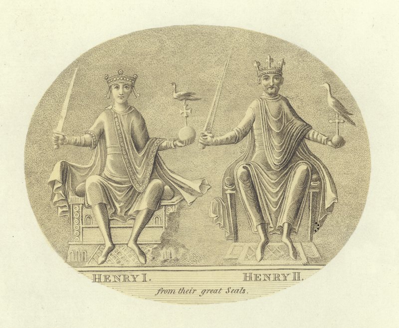 Henri I ve Henry II, İngiltere Kralları by English School