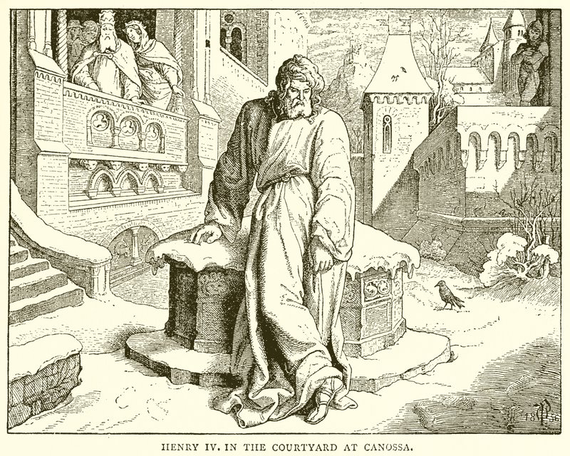 Henry IV, Canossa'daki Avluda by English School
