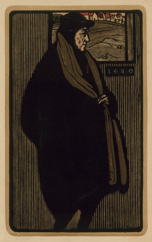 Henry Irving, aktör (gravür) by English School