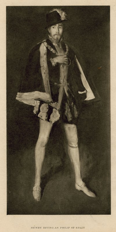 Henry Irving, aktör, İspanya Philip olarak by English School