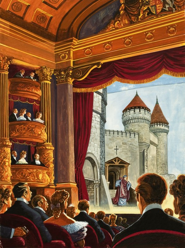 Henry Irving Thomas bir Becket olarak by English School