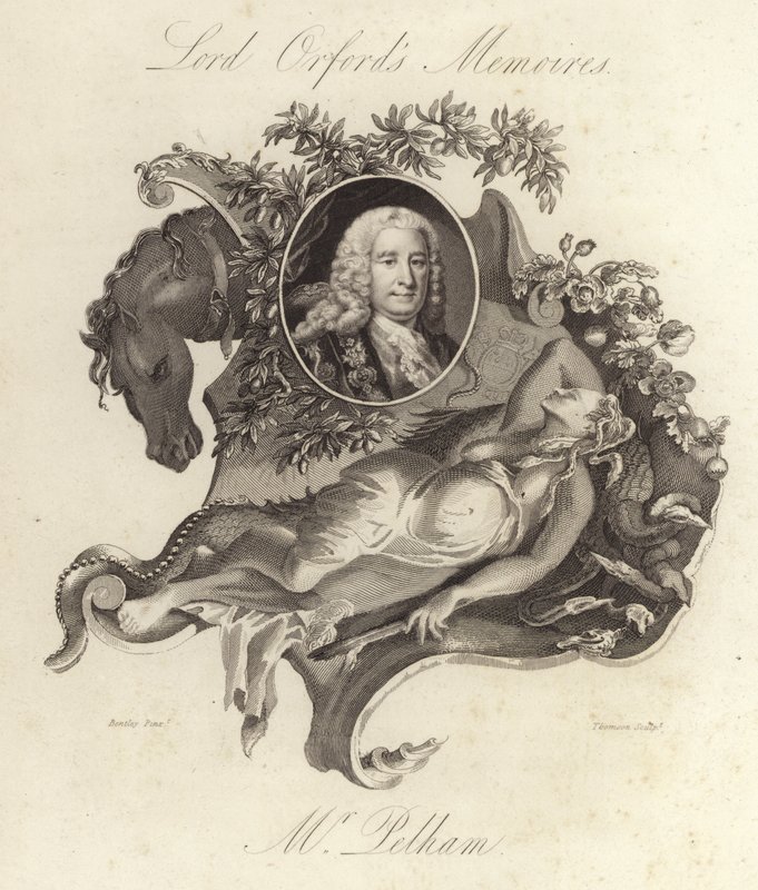 Henry Pelham, İngiliz Whig politikacı ve Başbakan (gravür) by English School