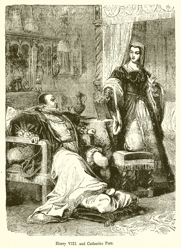Henry VIII. ve Catherine Parr by English School