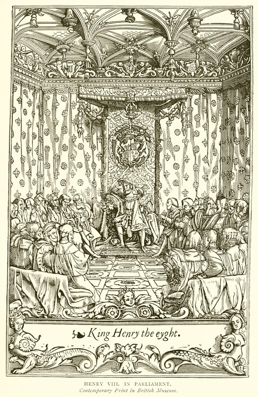 Parlamentoda Henry VIII by English School