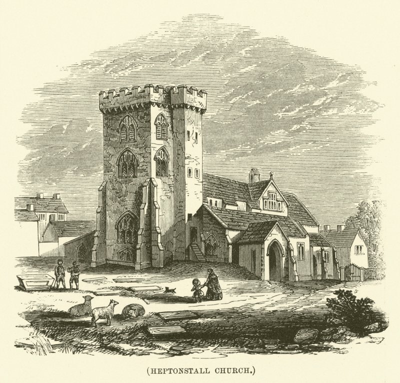 Heptonstall Kilisesi (gravür) by English School