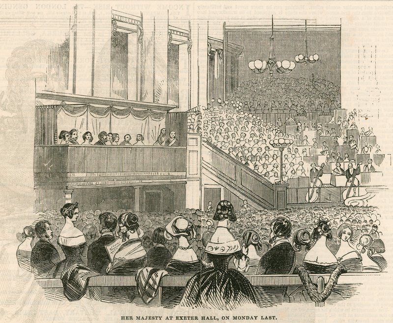 Majesteleri Kraliçe Victoria, Exeter Hall, Strand, Londra