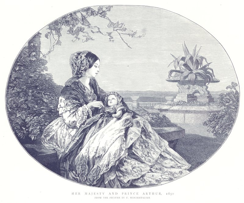 Majesteleri ve Prens Arthur, 1850 by English School