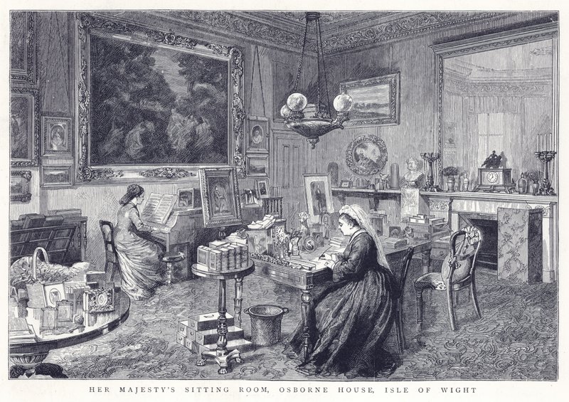 Majestelerinin Oturma Odası, Osborne House, Wight Adası by English School