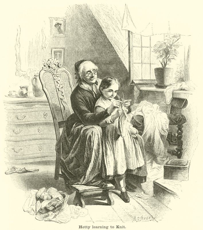 Örgü örmeyi öğrenen Hetty by English School