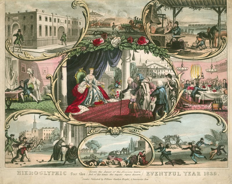 Olaylı 1839 yılı için hiyeroglif by English School