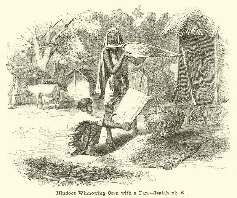 Vantilatörle Mısır Kazanan Hindular, Isaiah, xli, 6 by English School