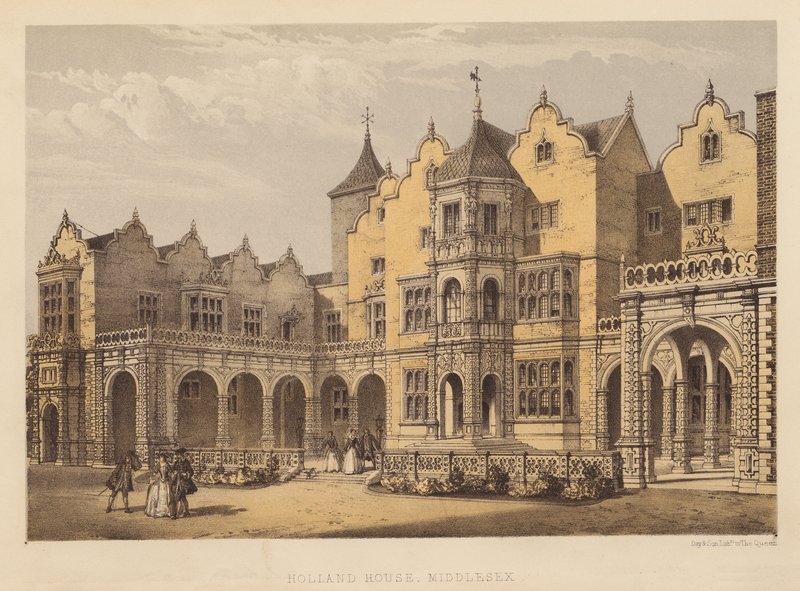 Holland House, Middlesex (aquatint) by English School