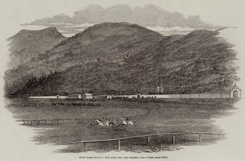 Hong Kong Yarışları, Plepo Kupası Yarışı (gravür) by English School