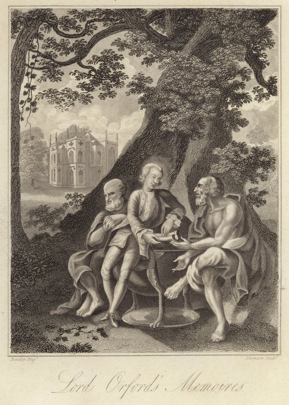 Horace Walpole, İngiliz tarihçi, yazar ve politikacı (gravür) by English School