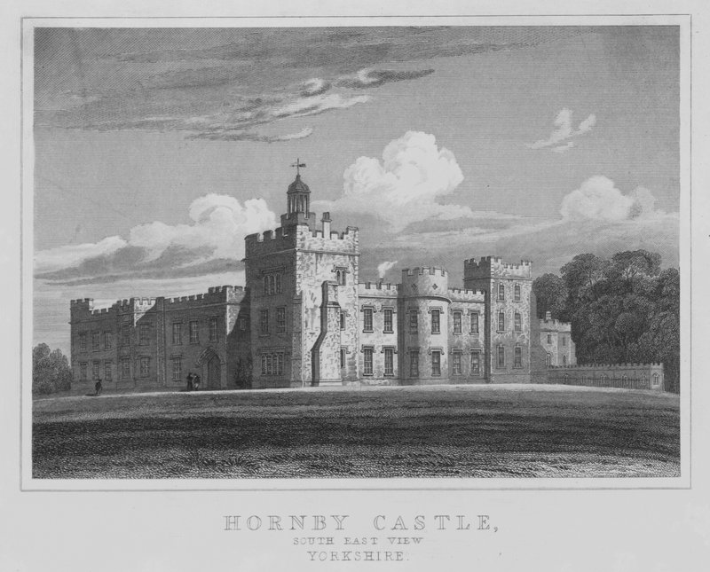 Hornby Kalesi, Güney Doğu Görünümü, Yorkshire (gravür) by English School