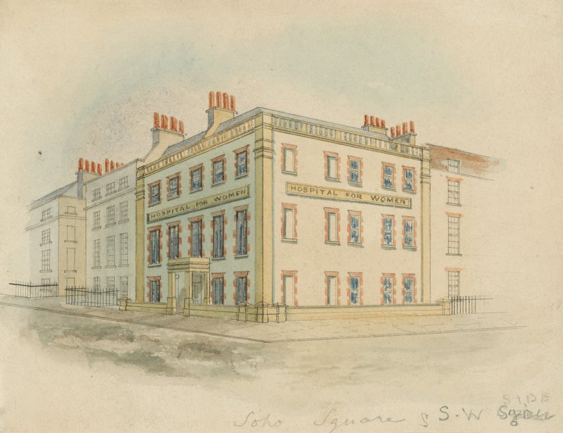 Kadınlar Hastanesi, Soho Square, Londra (kağıt üzerinde wc) by English School