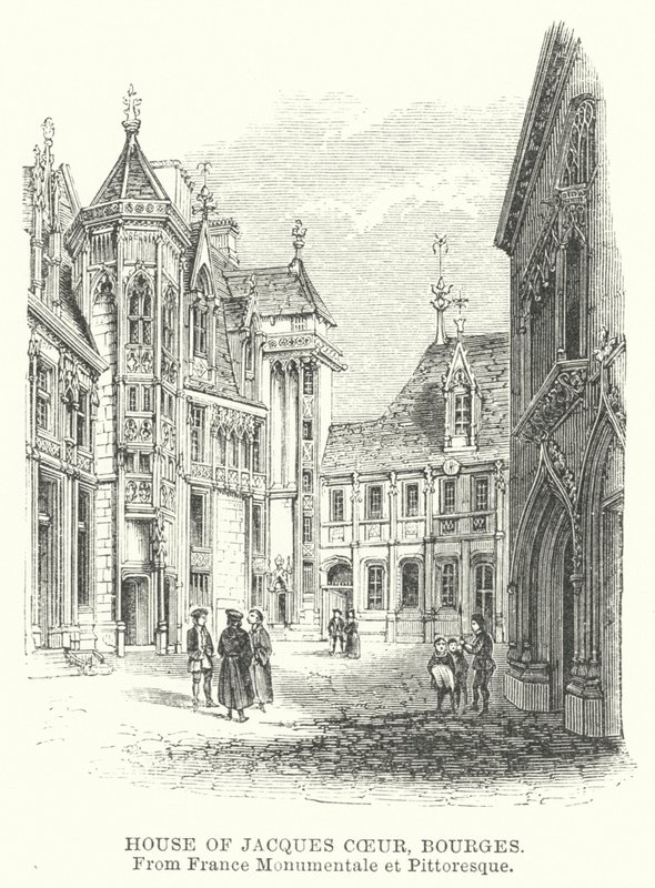 Jacques Coeur Evi, Bourges (gravür) by English School