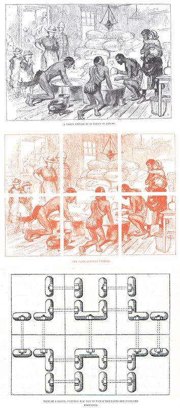 Bir ahşap oyma bloğu nasıl birbirine sabitlenir (gravür) by English School