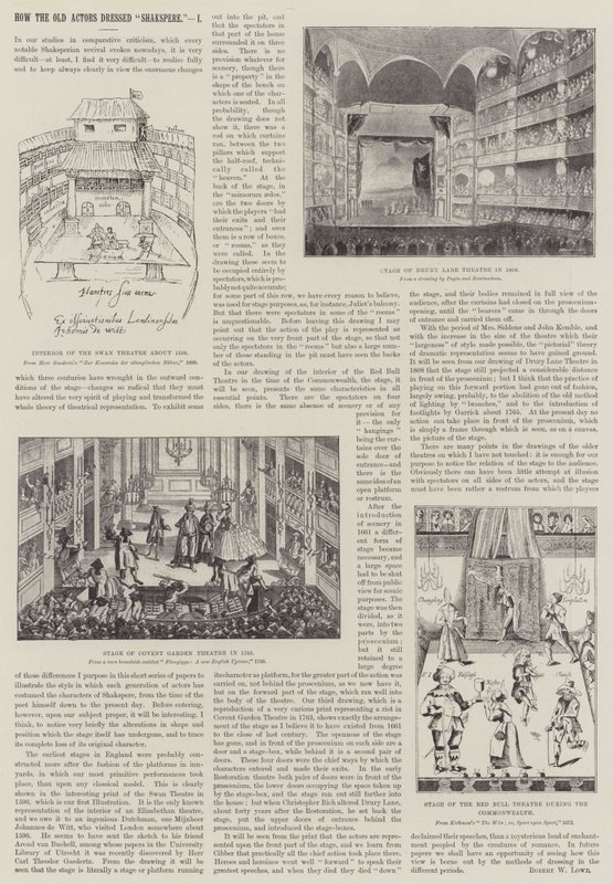 Eski Aktörler "Shakspere" (gravür) nasıl giyindi by English School