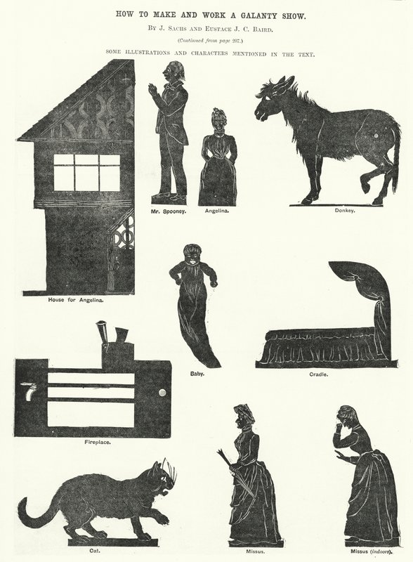 J Sachs ve Eustace J C Baird tarafından bir Galanty Gösterisi Nasıl Yapılır ve Çalışılır (gravür) by English School