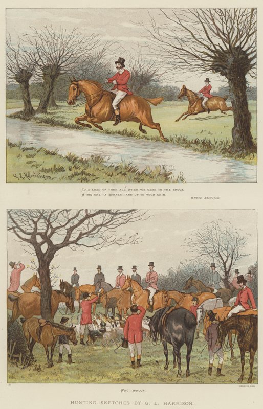 Av Eskizleri (chromolitho) by English School