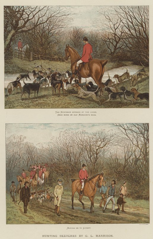 Av Eskizleri (chromolitho) by English School