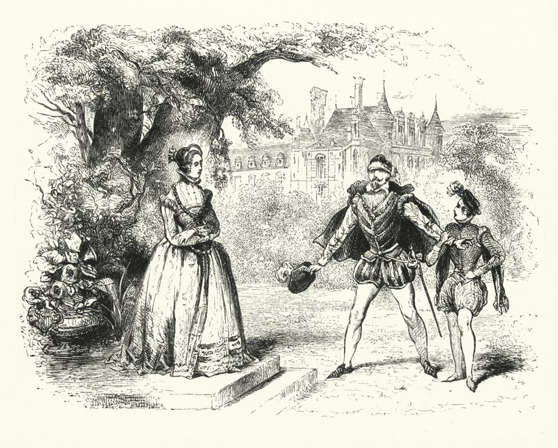 Giacomo Meyerbeer tarafından Les Huguenots için illüstrasyon (gravür) by English School
