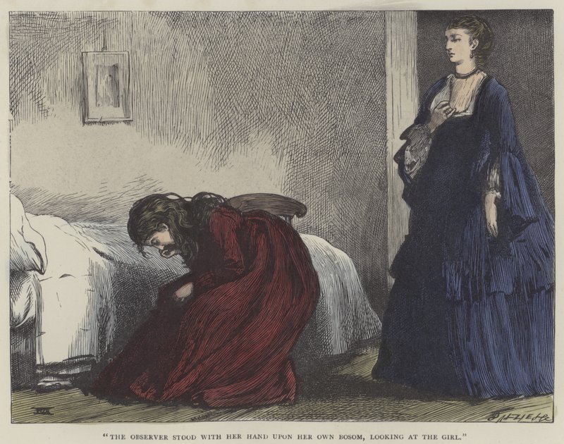 Little Dorrit için illüstrasyon (renkli gravür) by English School