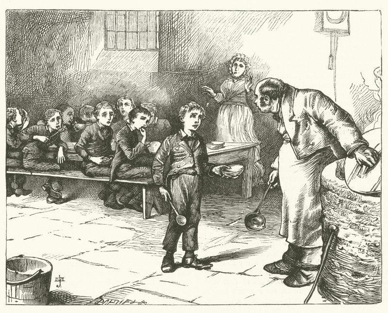 Oliver Twist için illüstrasyon (gravür) by English School