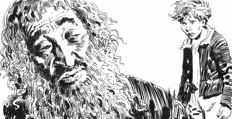 Charles Dickens tarafından Oliver Twist için illüstrasyon (kalem ve mürekkep) by English School