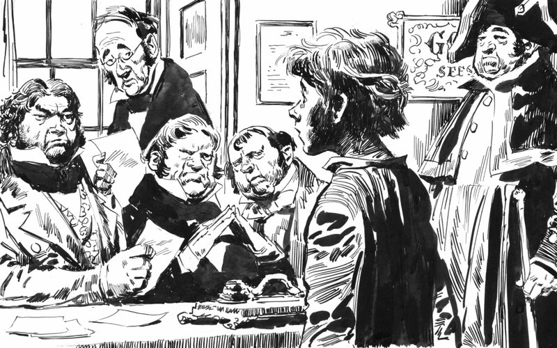 Charles Dickens tarafından Oliver Twist için illüstrasyon (kalem ve mürekkep) by English School