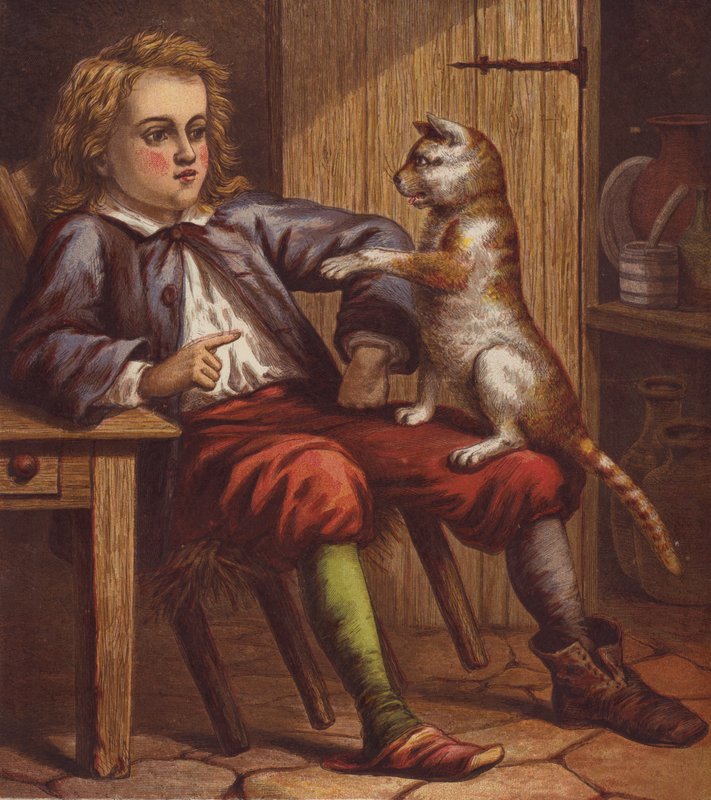 Çizmeli Kedi (renkli taş) için çizim by English School