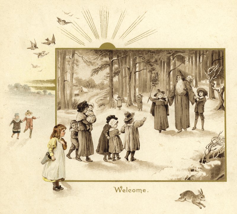 Noel Baba'nın Gelişi için İllüstrasyon by English School