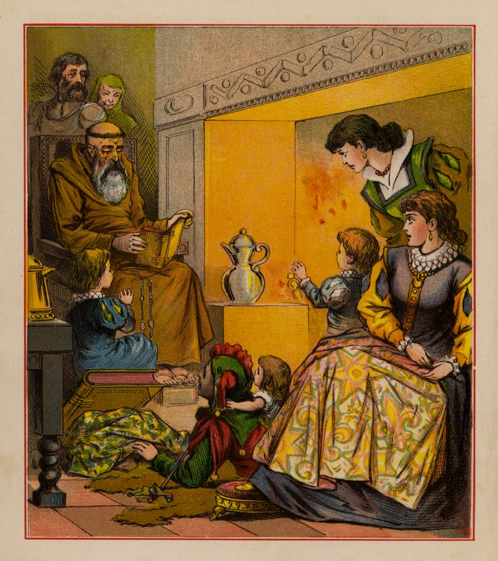 Eski Zamanın Neşeli Baladları için İllüstrasyon, c 1880 (renkli taş) by English School