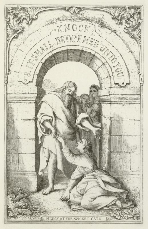 John Bunyan tarafından Pilgrims Progress için İllüstrasyon by English School