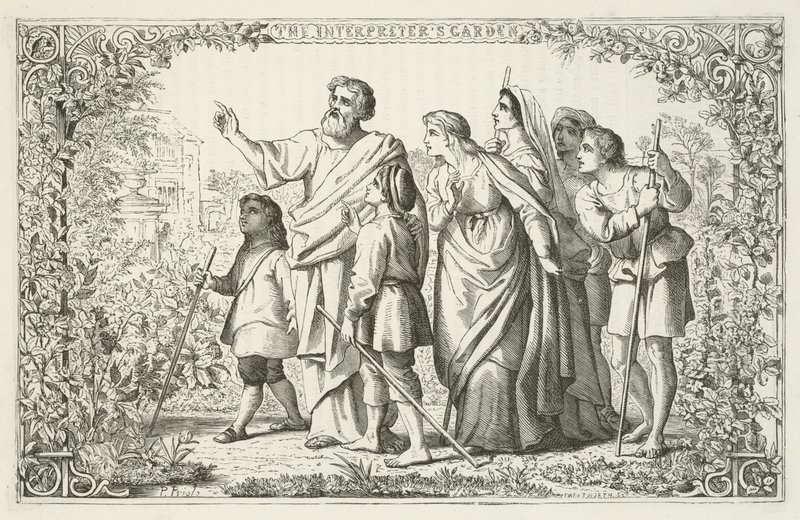 John Bunyan tarafından Pilgrims Progress için İllüstrasyon by English School