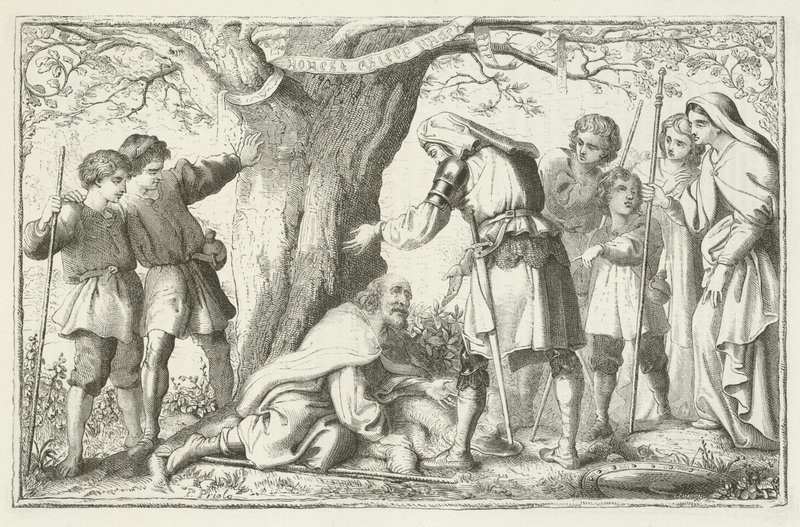 John Bunyan tarafından Pilgrims Progress için İllüstrasyon by English School
