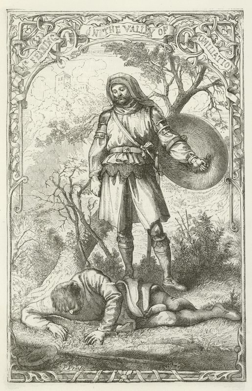 John Bunyan tarafından Pilgrims Progress için İllüstrasyon by English School