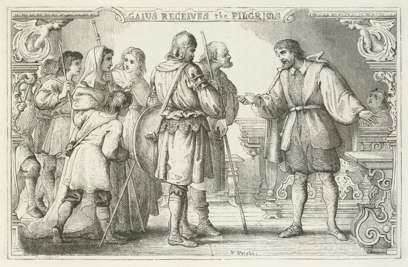 John Bunyan tarafından Pilgrims Progress için İllüstrasyon by English School