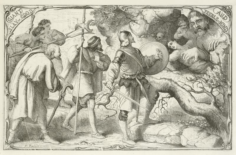 John Bunyan tarafından Pilgrims Progress için İllüstrasyon by English School