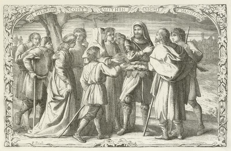 John Bunyan tarafından Pilgrims Progress için İllüstrasyon by English School